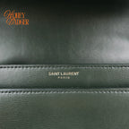 Saint Laurent Sunset Medium Calfskin Leather Dark Green Gold Hardware Rank A