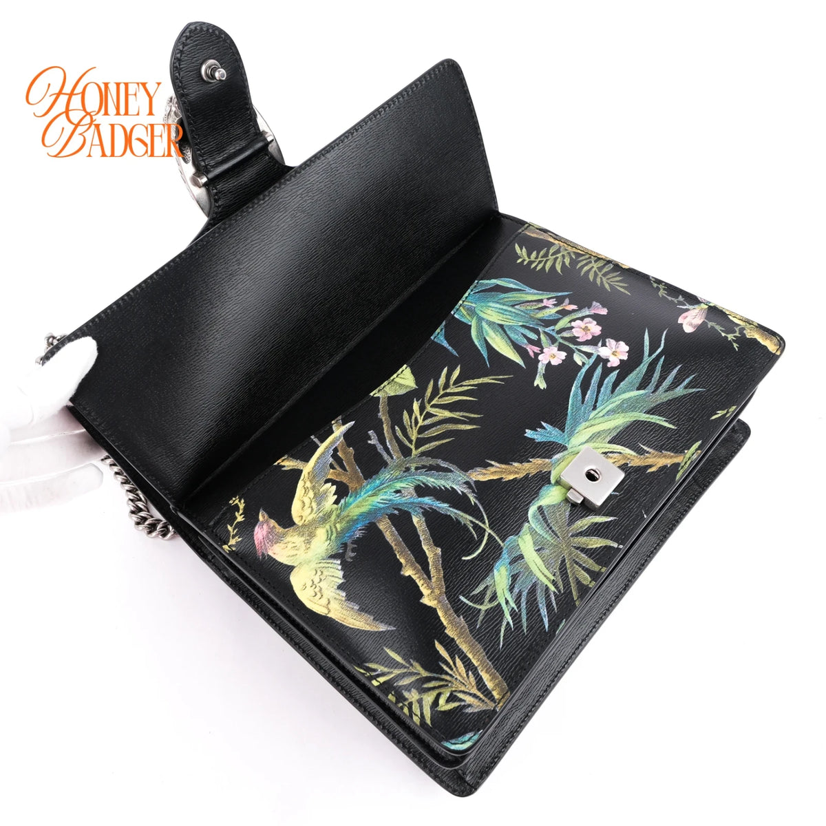 Gucci Dionysus Medium Tropical Print Leather Chain Shoulder Bag Rank A