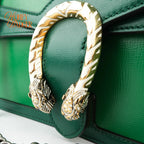 Gucci Dionysus Small Shoulder Bag Calfskin Emerald Green Two-Tone Hardware Rank A