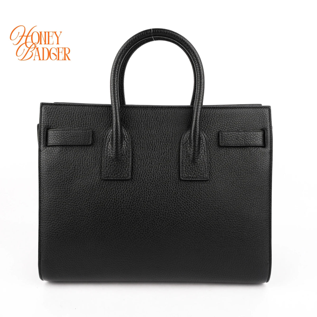 Saint Laurent Sac de Jour Medium Grained Leather Black 2-Way Bag Rank A