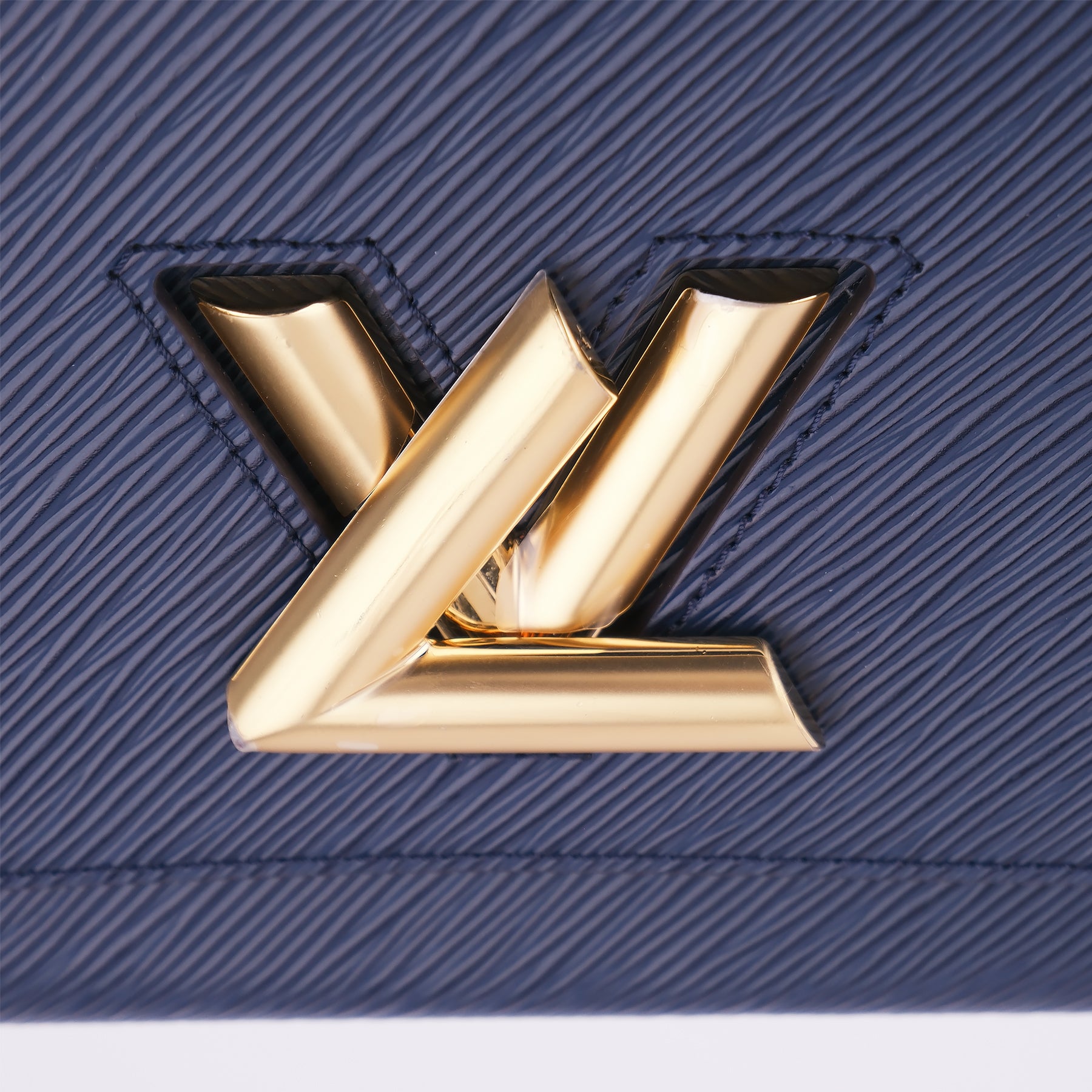 Louis Vuitton Epi Twist MM Blue Gold Hardware Shoulder Bag M53090