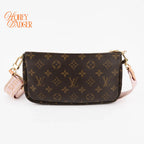 Louis Vuitton Multi Pochette Accessoires in Monogram with pink strap, Grade A condition.