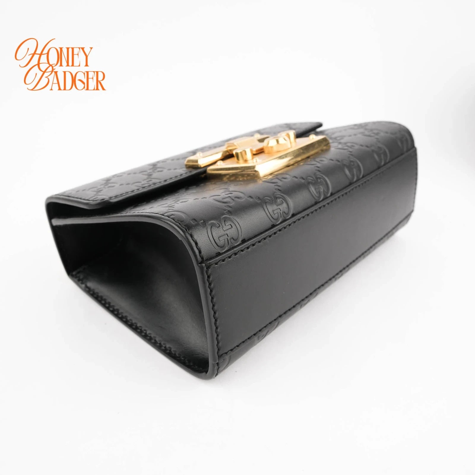 Gucci Padlock GG Signature Black Chain Bag Rank A