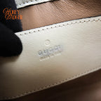 Gucci Jackie 1961 Small Patent Leather White Black Gold Hardware Rank A