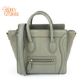 Celine Luggage Nano Smooth Leather Light Green Gold Hardware Rank A