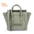 Celine Luggage Nano Smooth Leather Light Green Gold Hardware Rank A