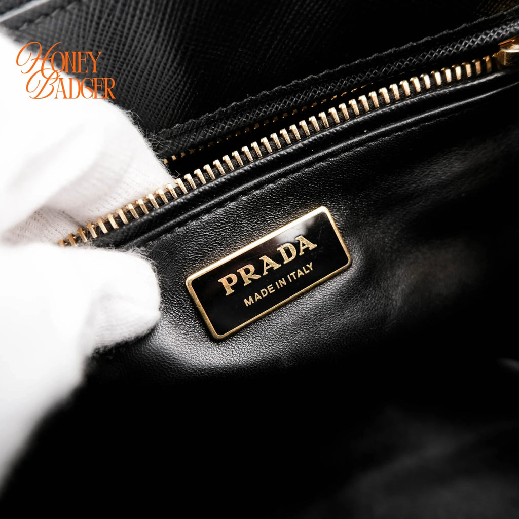 Prada Galleria Small Saffiano Leather Black Rank A