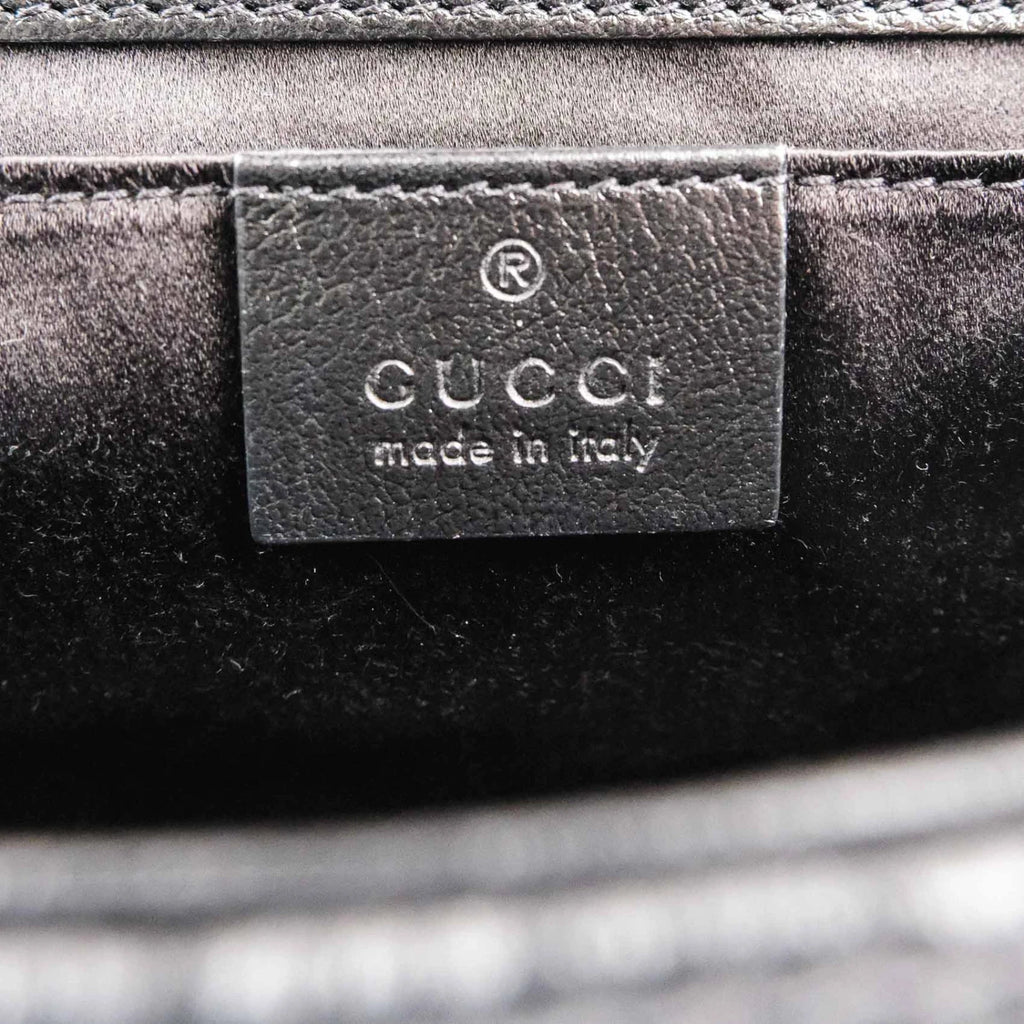Gucci GG Marmont Medium Sequin Chain Shoulder Bag Black Rank S