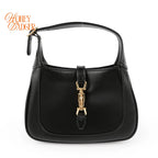 Gucci Jackie 1961 Mini Shoulder Bag Black Leather Gold Hardware 2WAY Bag