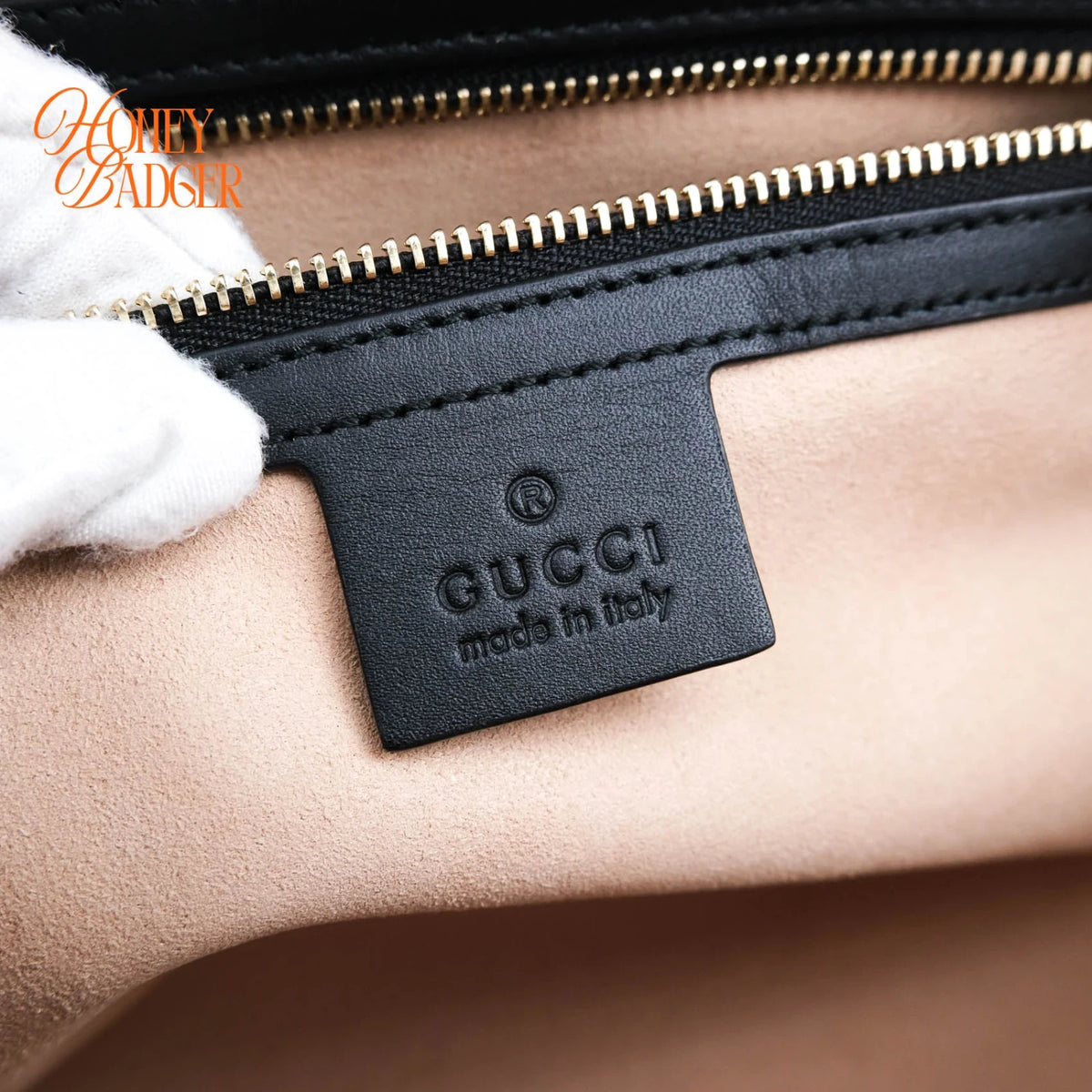 Gucci Ophidia Medium Boston Bag Suede Black Patent Leather Gold Hardware Rank A