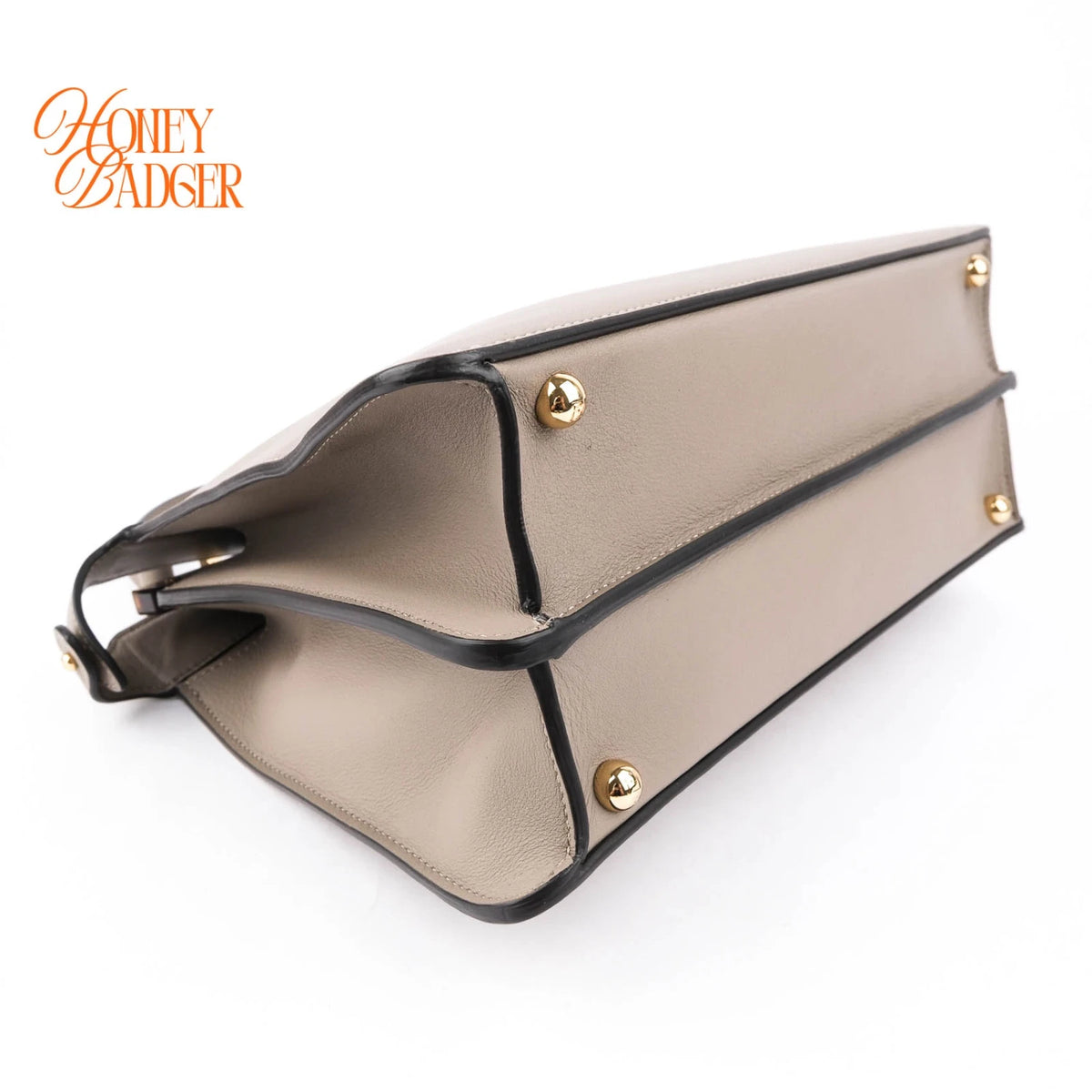 Fendi Peekaboo ISeeU Medium Calfskin Dove Grey Gold Hardware Rank A