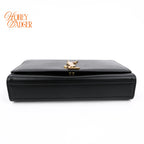 Saint Laurent Kate Medium Grain de Poudre Embossed Leather Black Light Bronze Hardware Rank A