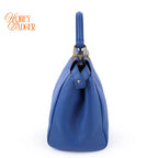 Fendi Peekaboo Iconic Mini Blue Leather 2WAY Shoulder Bag 8BN244