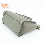 Celine Luggage Nano Smooth Leather Light Green Gold Hardware Rank A