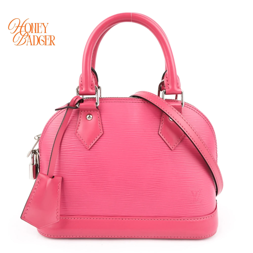Louis Vuitton Alma BB Fuchsia Epi Leather 2-Way Bag Rank A