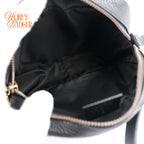 Gucci Soho Mini Disco Black Grained Leather Crossbody Camera Bag Rank A