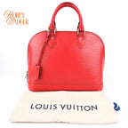 Louis Vuitton Alma PM Epi Leather Coquelicot Red Silver Hardware Rank AB