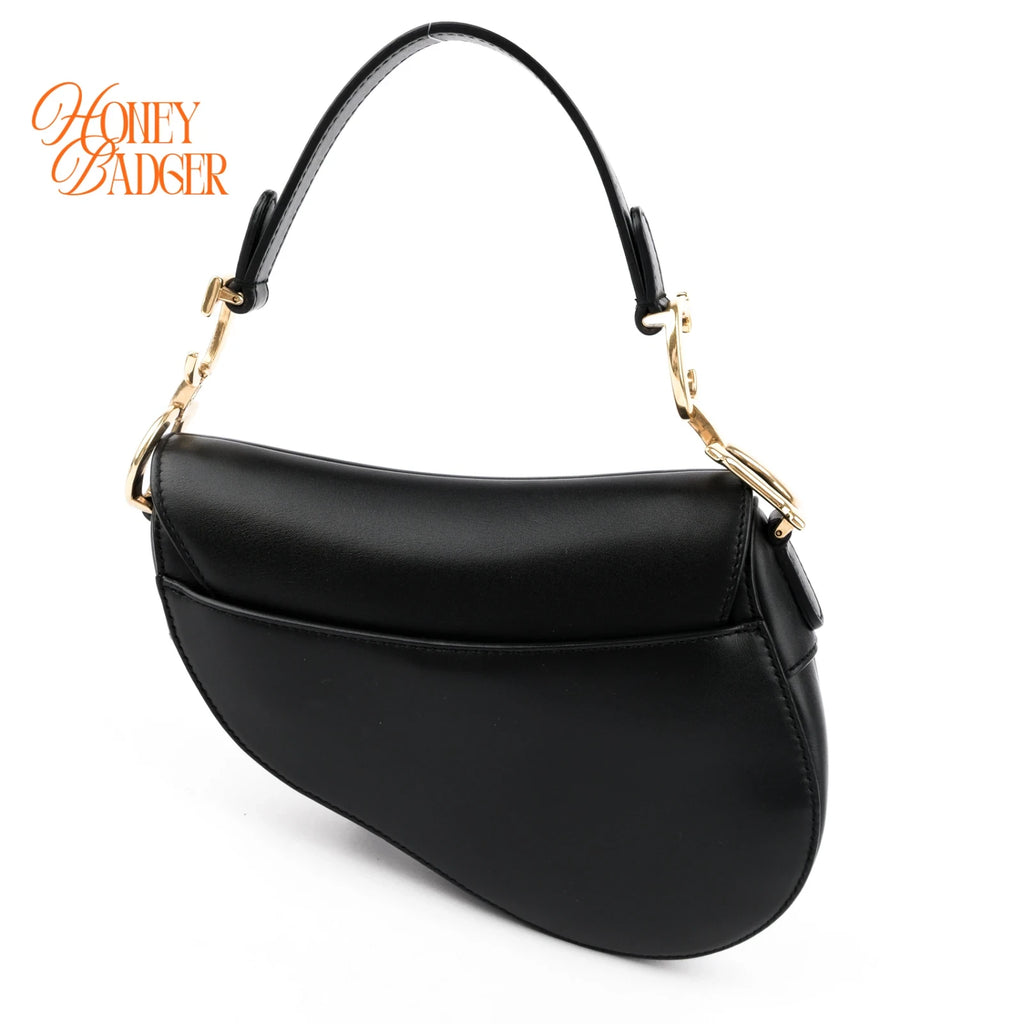 Dior Saddle Bag Calfskin Black Rank AB