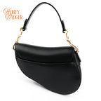 Dior Saddle Bag Calfskin Black Rank AB