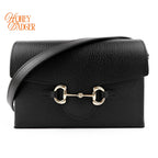 Gucci Horsebit 1955 Leather Shoulder Bag Black Rank S