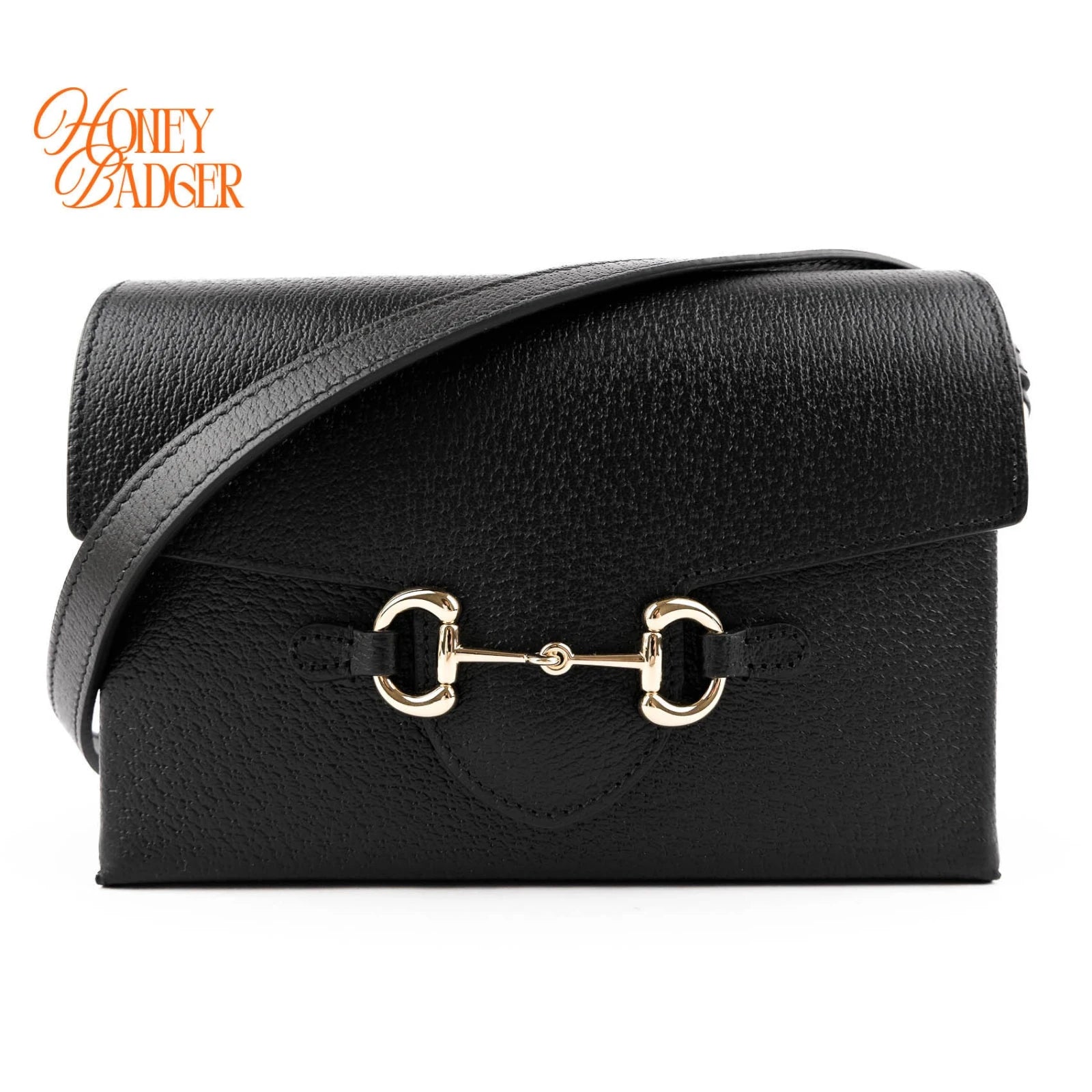 Gucci Horsebit 1955 Leather Shoulder Bag Black Rank S