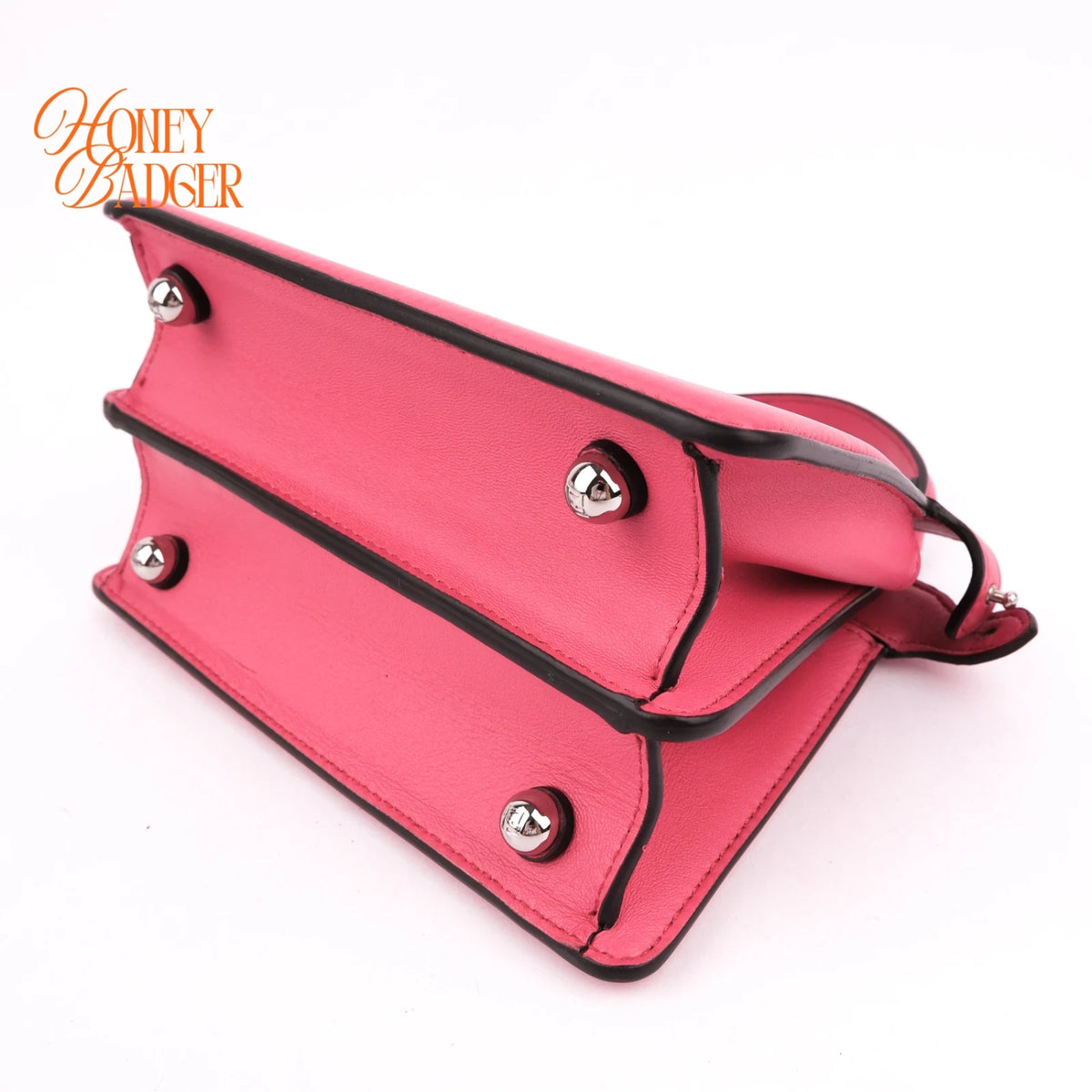 Fendi Peekaboo ISeeU Petite Smooth Leather Pink Silver Hardware Rank AB