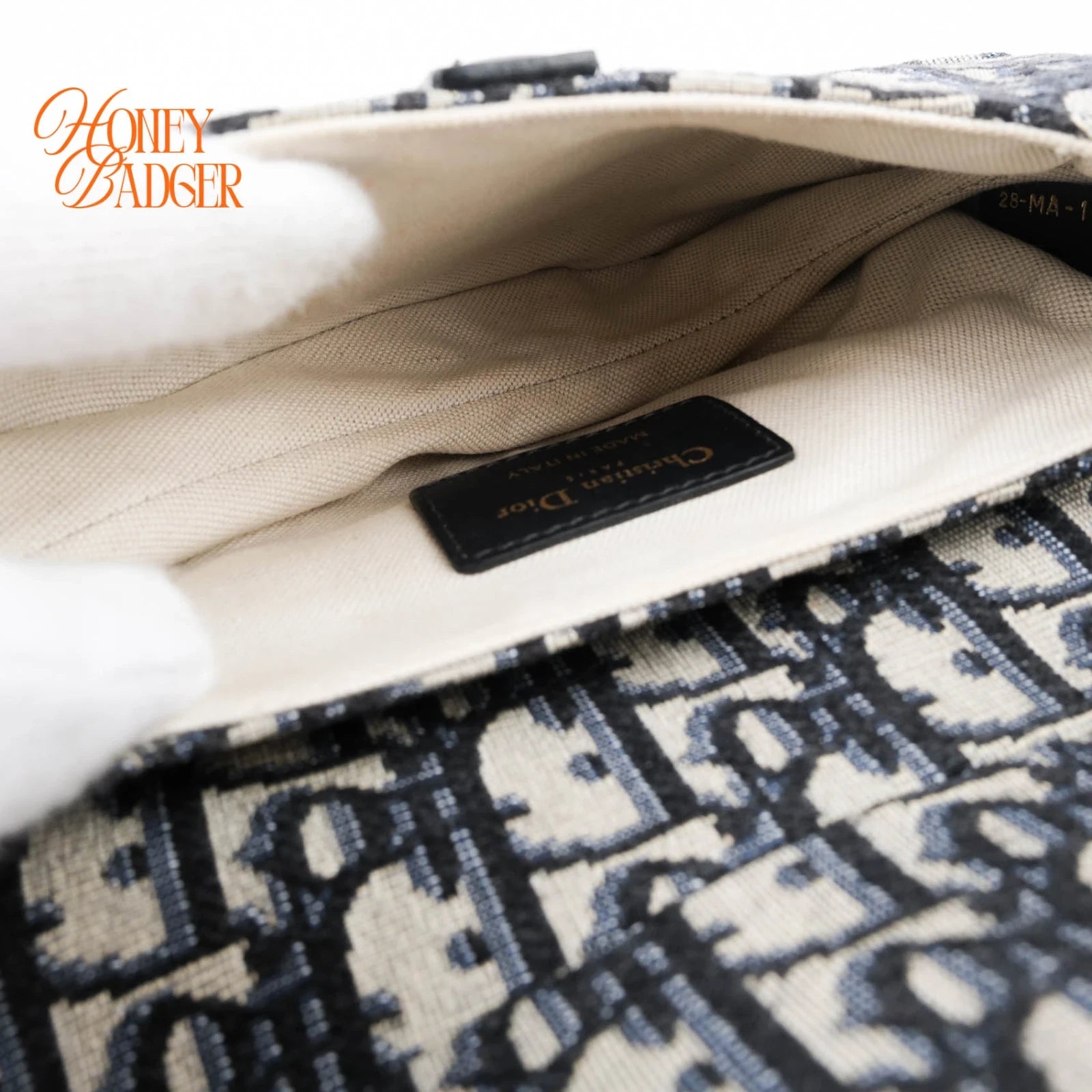 Dior Saddle Small Oblique Jacquard Blue Rank A