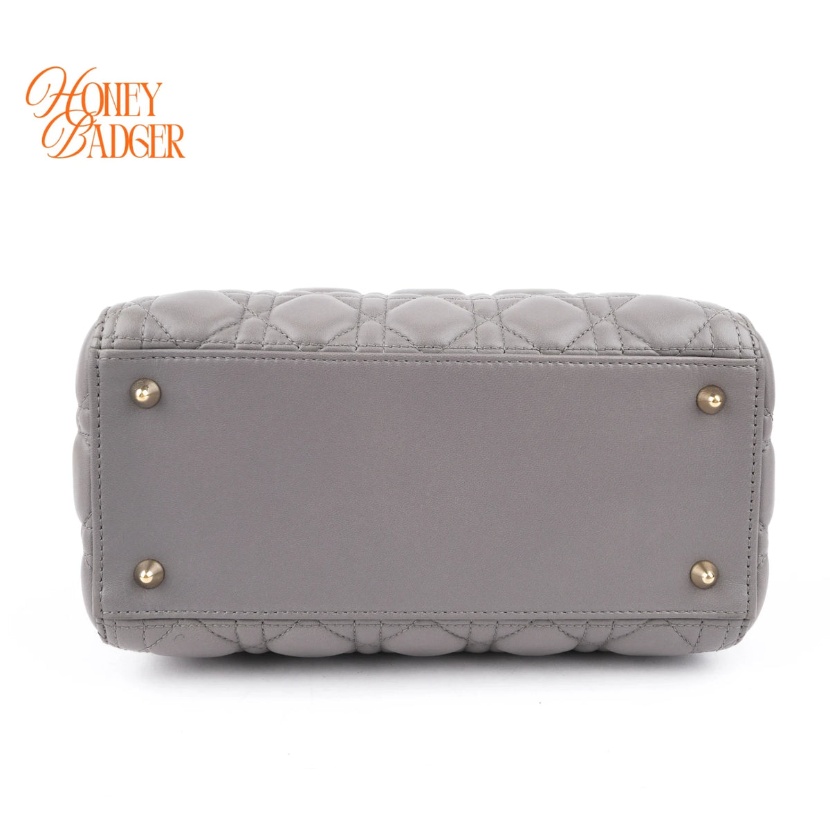 Dior Lady Dior Medium Cannage Lambskin Gray Rank A