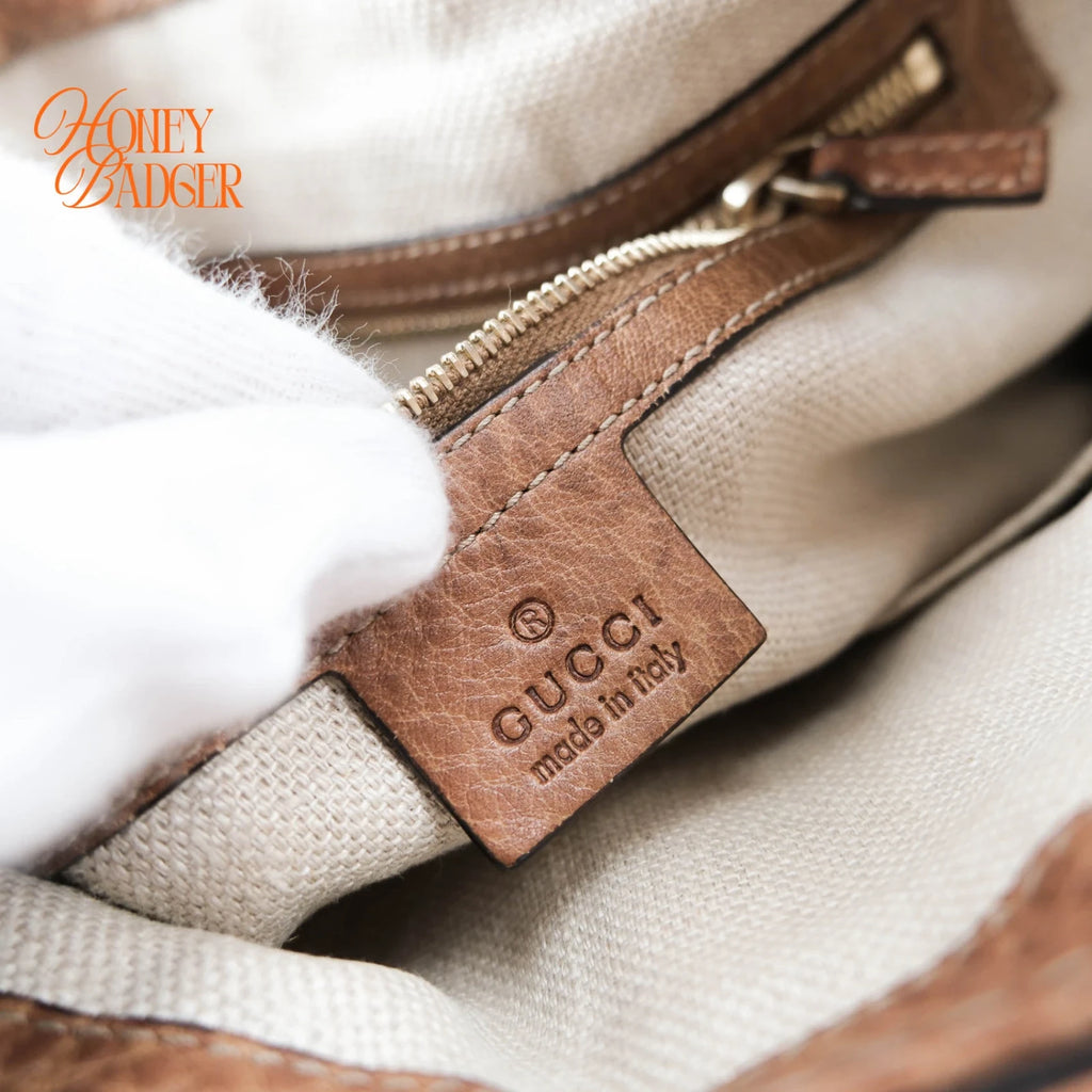 Gucci Jackie Hobo 2-Way Brown Leather Grade A