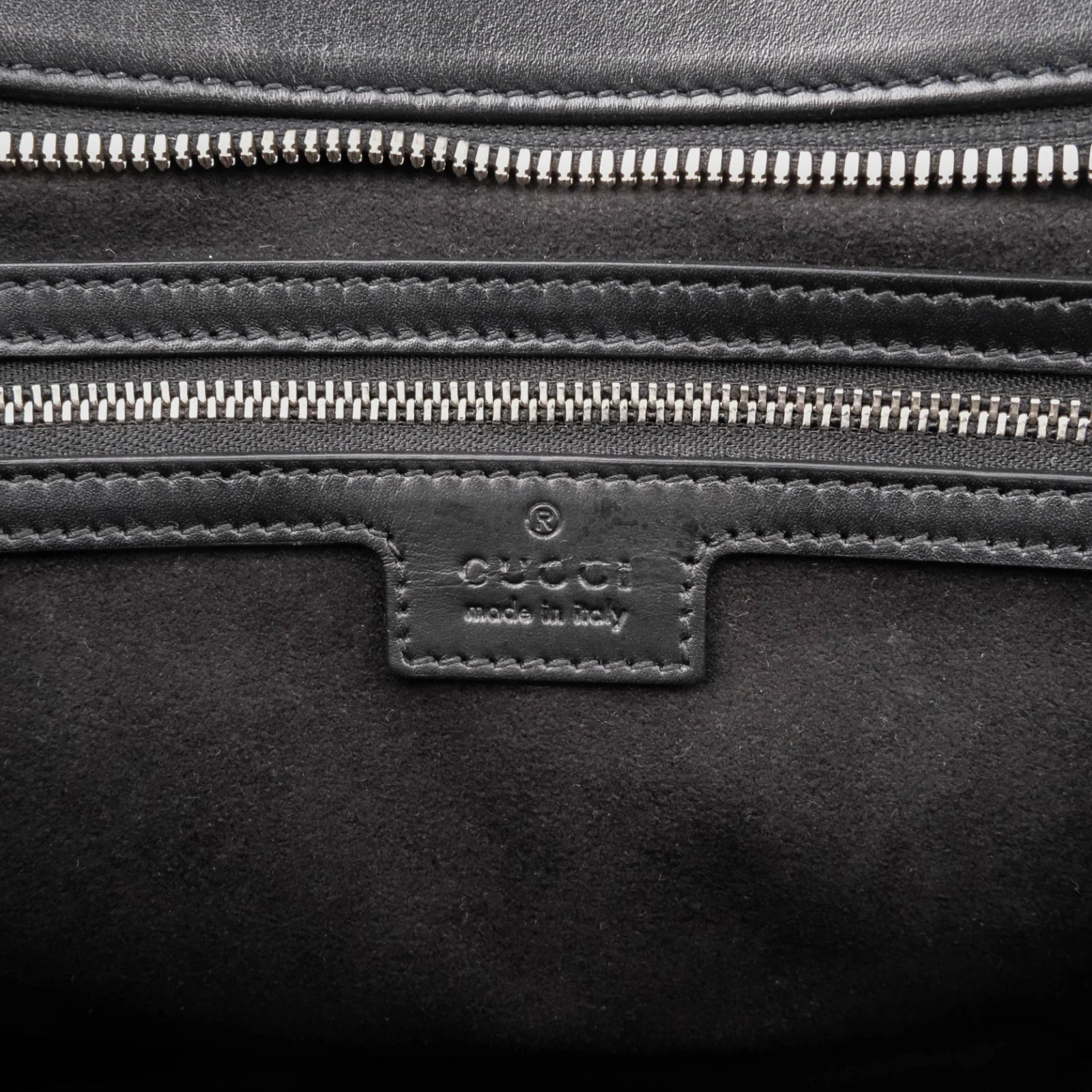 Gucci Petit GG Large Black Leather 2Way Handbag 745918 Rank A