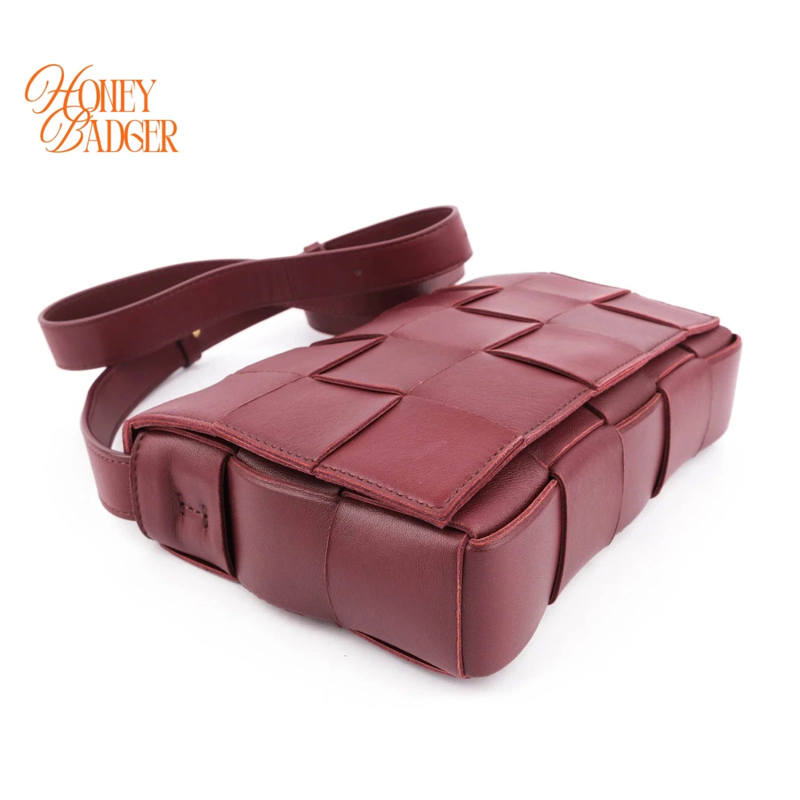 Bottega Veneta Cassette Intrecciato Burgundy Rank A