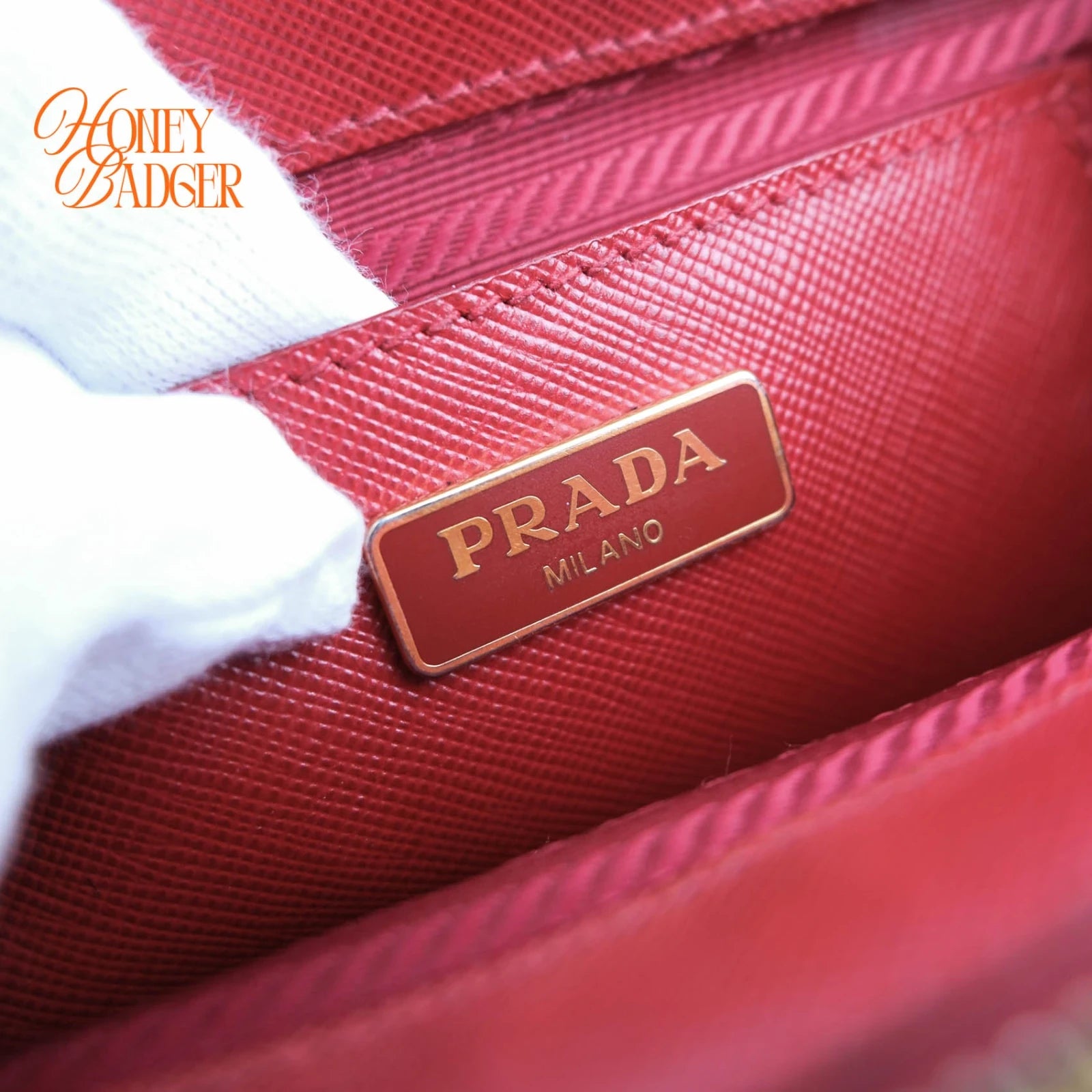 Prada Galleria Mini Red Saffiano Leather Grade A