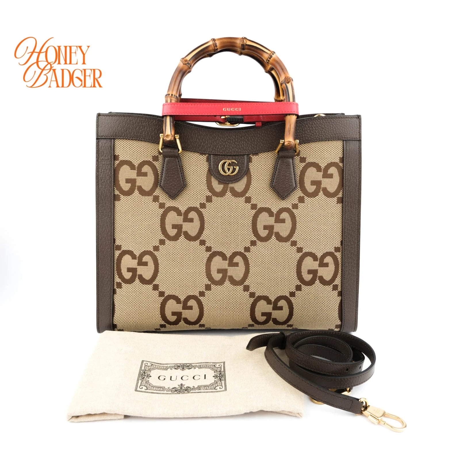 Gucci Diana Large GG Supreme Canvas Brown Rank A