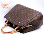 Louis Vuitton Montaigne MM Monogram Canvas Natural Cowhide Rank A