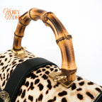 Gucci Dionysus Bamboo Top Handle Medium Leopard Calf Hair Multicolor Gold Hardware Rank A