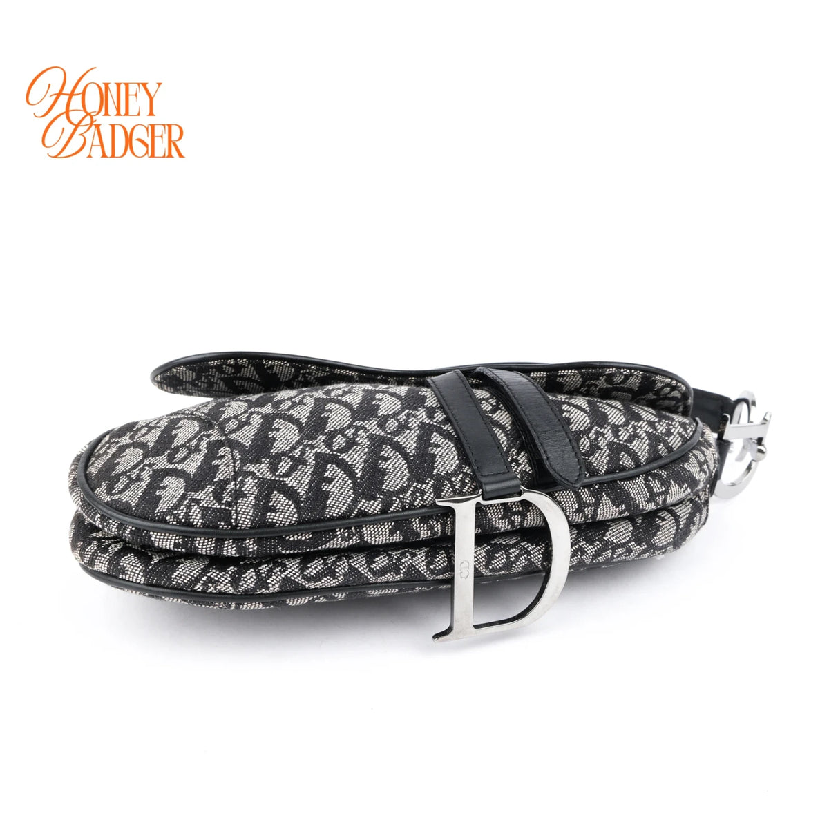 Dior Saddle Bag Medium Oblique Jacquard Black Rank A