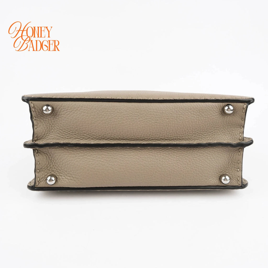 Fendi Peekaboo Small Beige Leather Grade A
