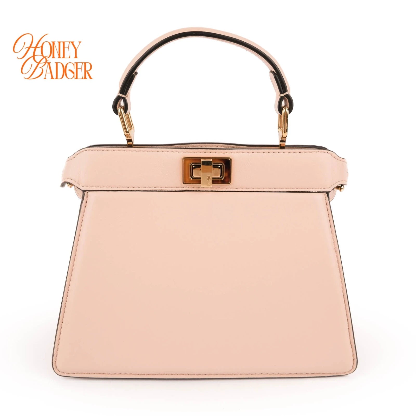 Fendi Peekaboo ISeeU Petite Handbag Pink Leather 2WAY Bag 8BN335