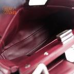 Fendi Peekaboo Iconic Mini Nappa Leather Bordeaux Silver Hardware Rank A