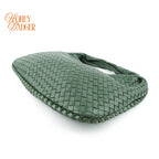 Bottega Veneta Veneta Hobo Intrecciato Leather Green Rank A