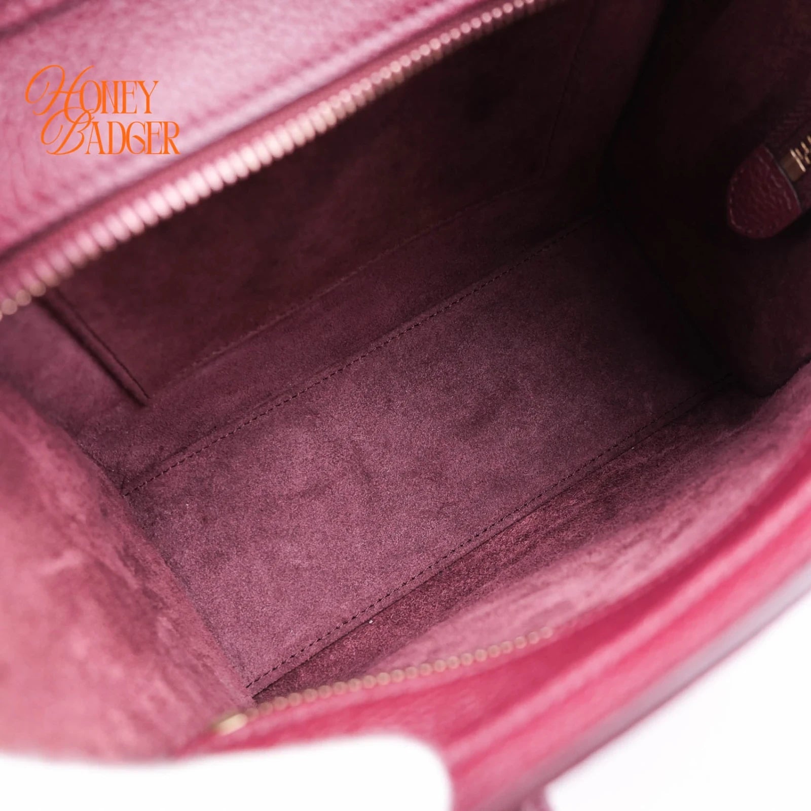 Celine Luggage Nano Red Leather Rank A