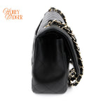 Chanel Classic Flap Jumbo Leather Black Gold Hardware Rank A