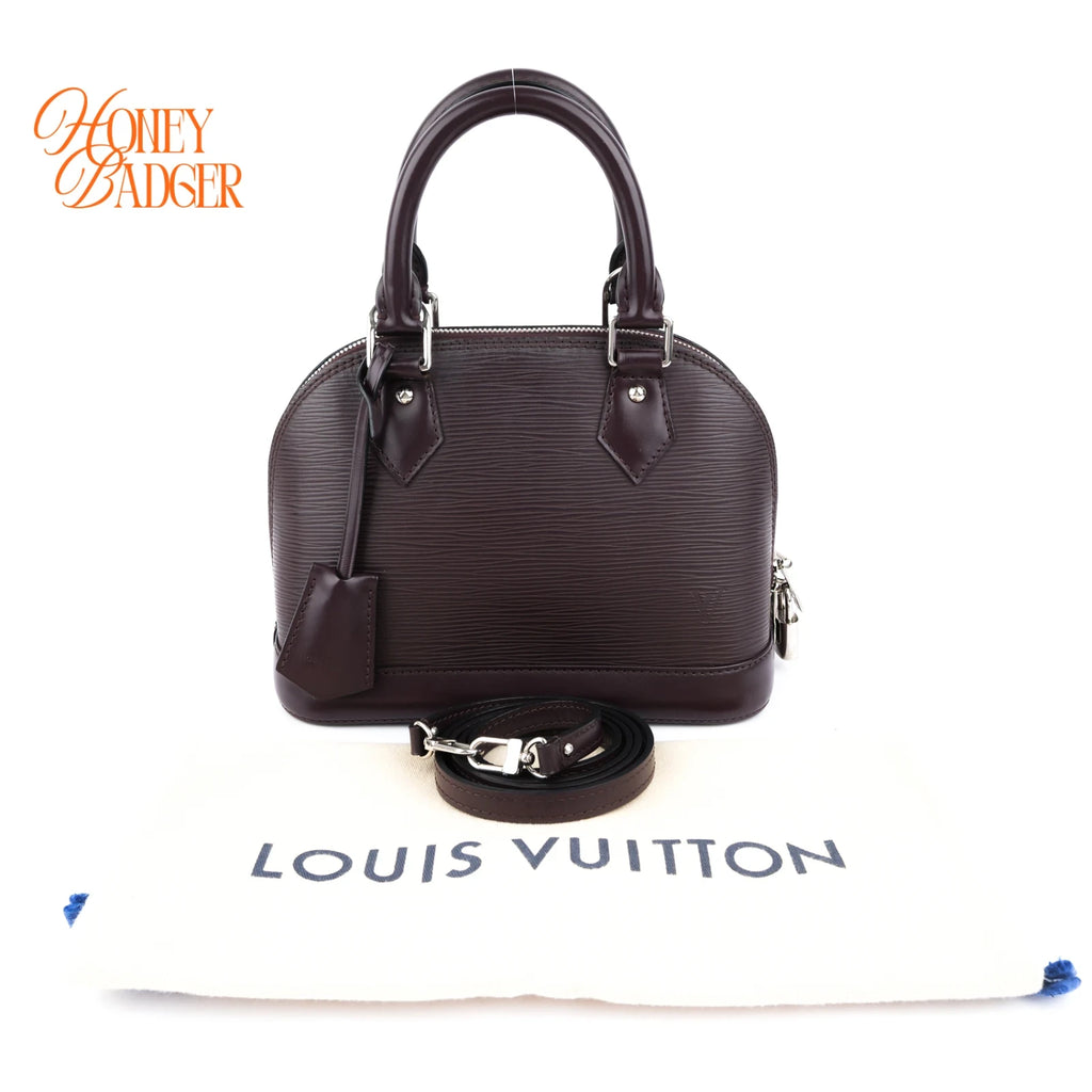 Louis Vuitton Alma BB Epi Leather Quetsche Silver Hardware Rank AB