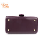 Delvaux Brillant Mini Purple Box Calf Leather 2-Way Bag Rank A