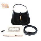 Gucci Jackie 1961 Mini Shoulder Bag Smooth Calfskin Black Gold Hardware Rank S