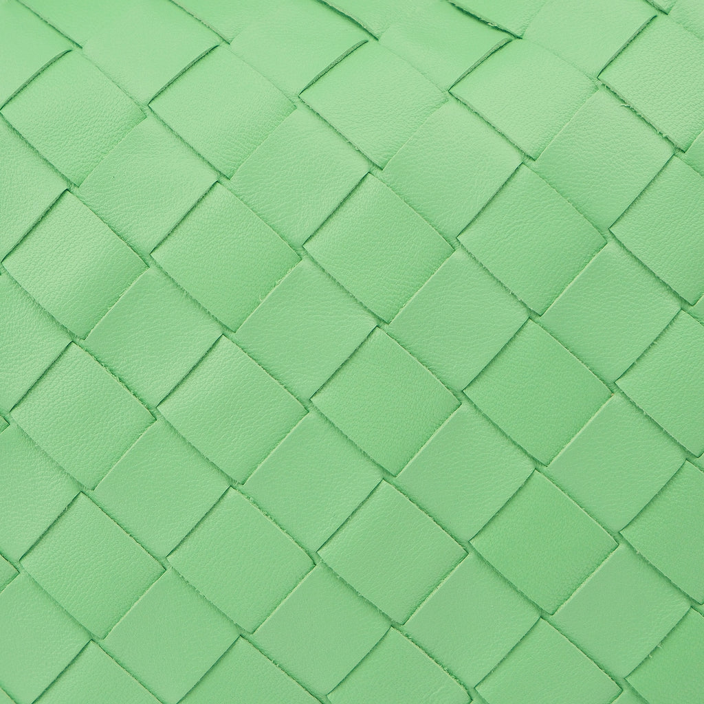 Bottega Veneta Intrecciato Hobo Shoulder Bag Nappa Leather Parakeet Green