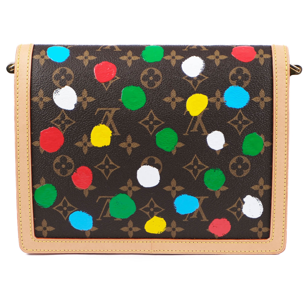 UNUSED ITEM | Louis Vuitton x Yayoi Kusama Monogram Sac Dauphine MM M46431 - Brown Multicolor (RFID Chip & Box)