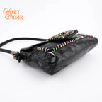 Fendi Baguette Black Multicolor Leather Mini Grade A