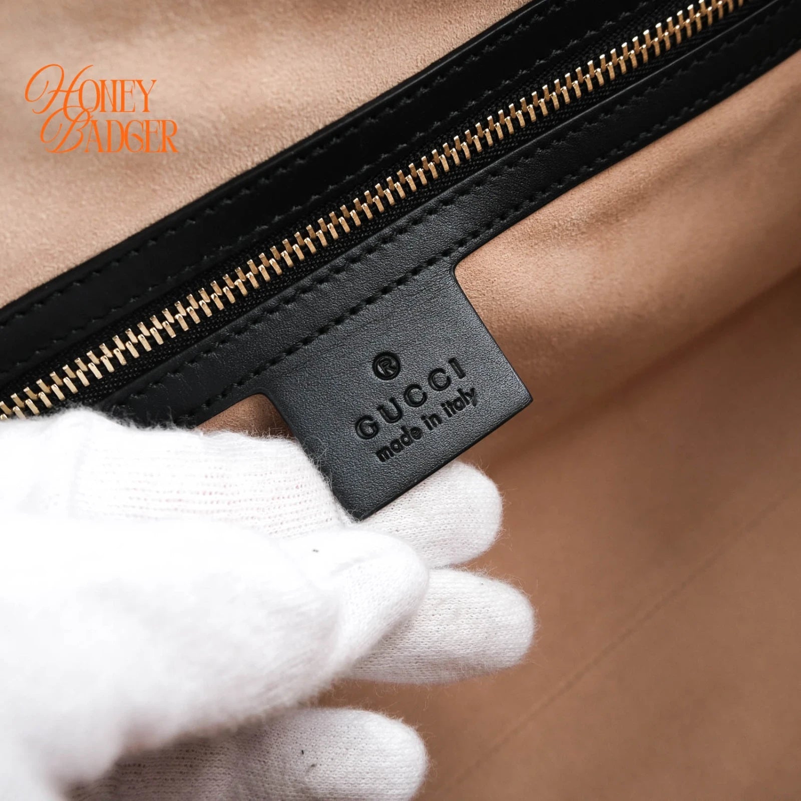 Gucci Boston Bag Large Black Suede Gold Hardware Rank A