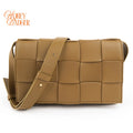 Bottega Veneta Cassette Maxi Intrecciato Leather Shoulder Bag Brown